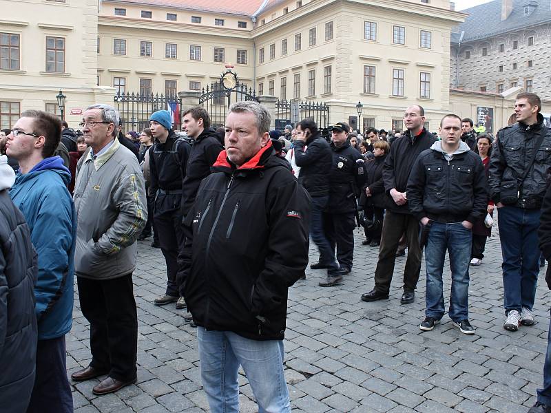 Prezidentské inaugurace se zúčastnila i řada Zemanových příznivců z jihu Čech.