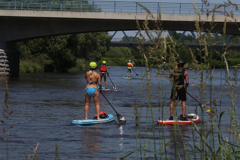 4. ročník MČR v říčním maratonu na paddleboardu. Jelo se ze Zlaté Koruny do Boršova nad Vltavou.