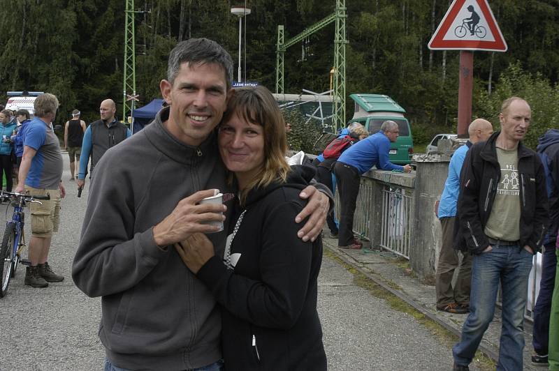 Lipno 2014, slalomářské MČR, Stanislav Ježek s přítelkyní