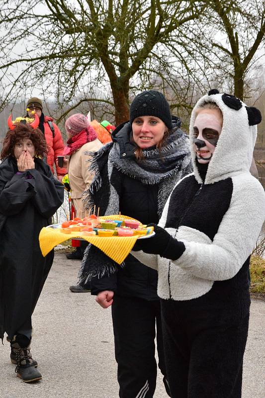 Masopustní obchůzka masek Podskalím v Týně nad Vltavou.