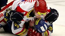 Čtrvtfinále playoff  hokejové O2 ELH mezi HC Mountfield České Budějovice a HC Vítkovice Steel. 
