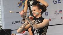 Mezinárodní gymnastické soutěže Eurogym začne v Českých Budějovicích přesně za 101 dní. Na snímku spolek Hlubocké princezny.