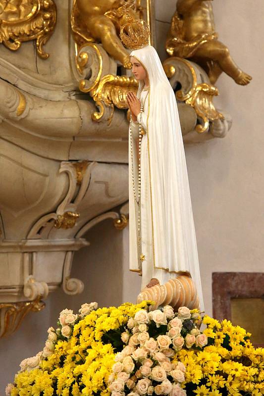 Socha Panny Marie Fatimské přicestovala za věřícími do Českých Budějovic.