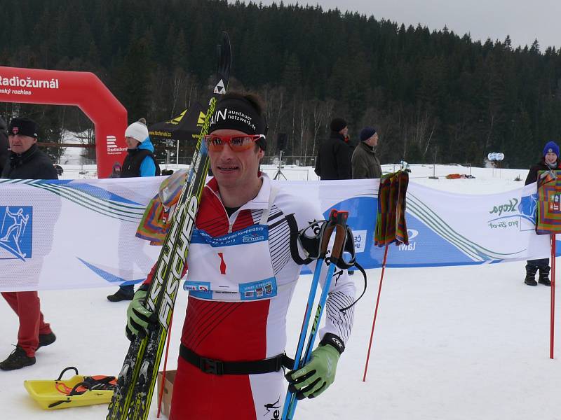 Šumavský skimaraton Kooperativy. Vítěz závodu na 46 kilometrů Thomas Freimuth