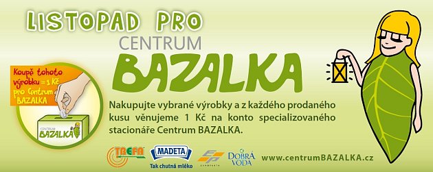 Nákupem v prodejnách Trefa podpoříte českobudějovické Centrum BAZALKA.