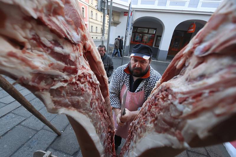 Vepřové hody v Masných krámech v Českých Budějovicích.