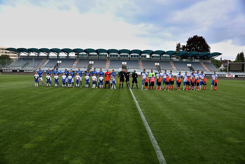 Finále krajského fotbalového poháru Hluboká - Lišov (5:2) na stadionu na Střeleckém ostrově.