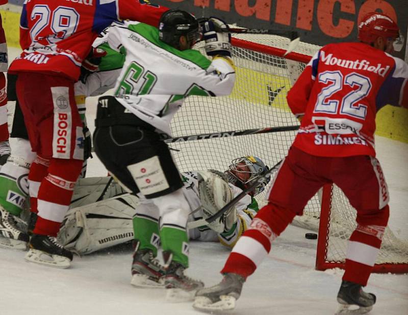 Utkání hokejové Tipsport Extraligy mezi HC České Budějovice a BK Mladá Boleslav.