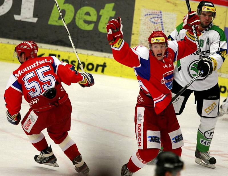 Utkání hokejové Tipsport Extraligy mezi HC České Budějovice a BK Mladá Boleslav.