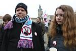 Demonstrace proti islámu v Českých Budějovicích