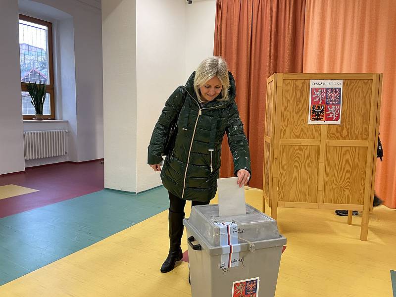 Volby na 1. základní škole v Jindřichově Hradci.