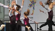 Mezinárodní gymnastické soutěže Eurogym začne v Českých Budějovicích přesně za 101 dní. Na snímku gymnastky z Gymcentrum Merkur