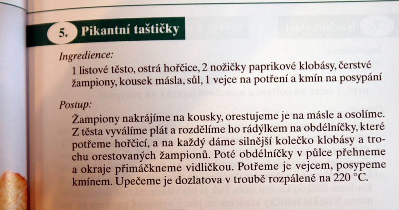 Recept na Pikantní taštičky.