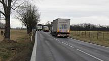 Havárie u Dasného zablokovala silniční tah Budějovice - Písek v sobotu 29. 2. 2020 dopoledne. Policie předpokládá odklon dopravy až do 13 hodin.