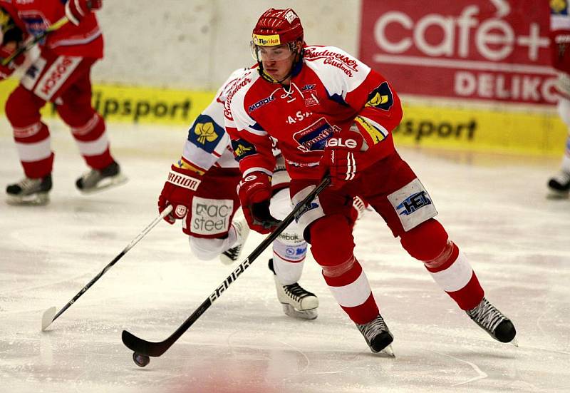 Utkání hokejové Tipsport Extraligy mezi HC České Budějovice a HC Oceláři Třinec.