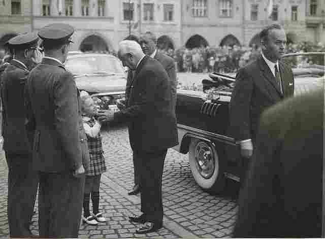 Ludvík Svoboda v Českých Budějovicích.