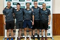 Stolní tenisté Sokola Vodňany: zleva David Calta, Lukáš Heinzl, David Štěpánek, Filip Hubáček a Tomáš Borovka.