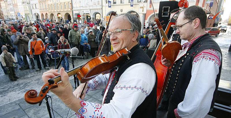 Na českobudějovickém náměstí byl dnes zakončen masopust