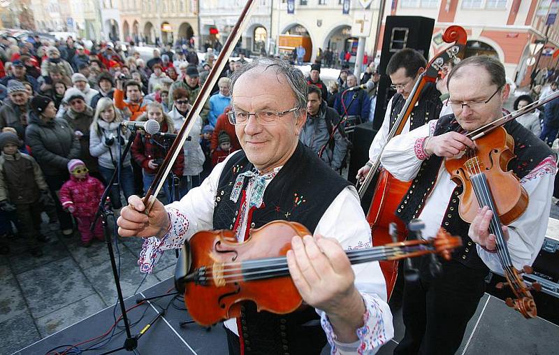 Na českobudějovickém náměstí byl dnes zakončen masopust