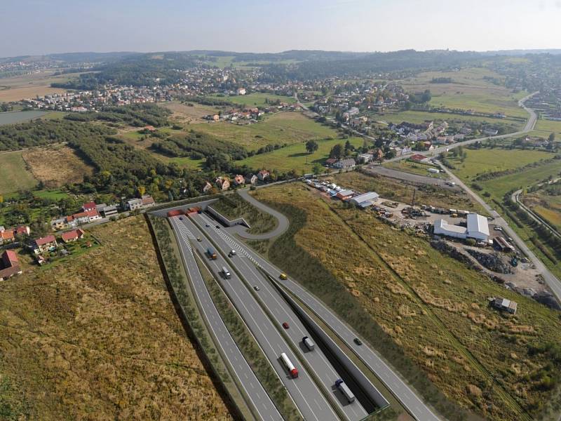 Plánovaná podoba dálnice D3 v okolí Českých Budějovic.