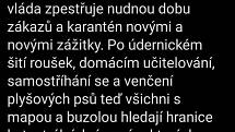 Vtipy na tvrdá třítýdenní opatření kvůli koronaviru, které se šíří internetem.