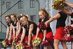 Mezinárodní gymnastické soutěže Eurogym začne v Českých Budějovicích přesně za 101 dní. Na snímku gymnastky Cheerleaders.