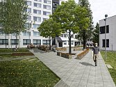 Vizualizace budoucí podoby odpočinkové zóny v kampusu českobudějovické VŠTE. Vizualizace: VŠTE