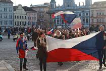 Pochod za mír absolvovalo asi pět set účastníků v Českých Budějovicích