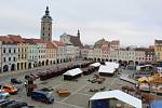 Atmosféra adventu na budějovickém náměstí.