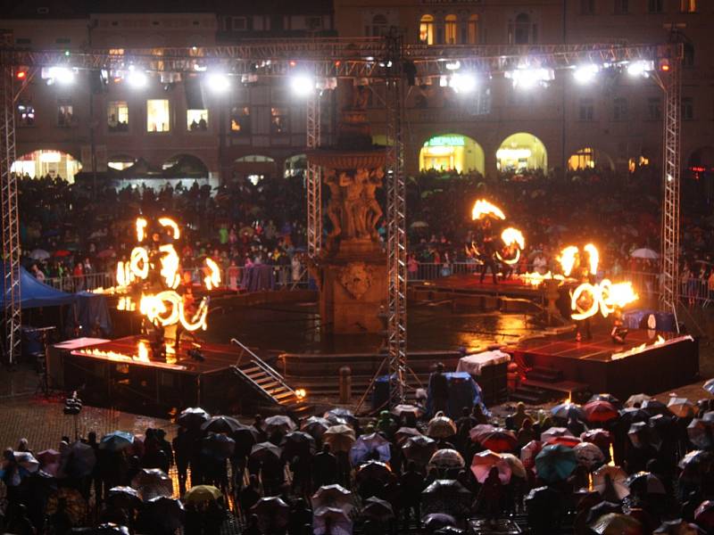 Zakončení oslav výročí města na náměstí Přemysla Otakara II.