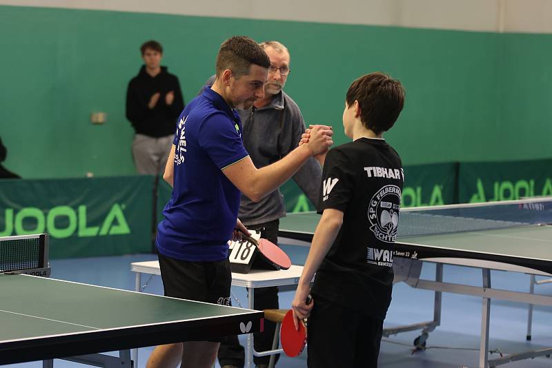 Krajský přebor stolních tenistů na Pedagogu vyhrál čtrnáctiletý Petr Hodina