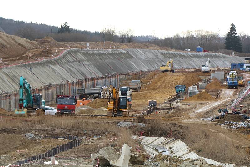Výstavba dálnice D3 a obchvatu Českých Budějovic,stavba v Suchém Vrbném
