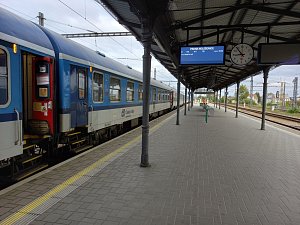 Budějovické vlakové nádraží.