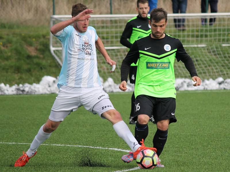 Zatímco většina týmů v kraji víkendové kolo vzdala, fotbalisté Rudolfova si kvůli počasí jen přeložili domácí duel s Jindřichovým Hradcem na Složiště. A neprohloupili - na umělé trávě v sobotu 29. dubna vyhráli 2:1 (1:1).