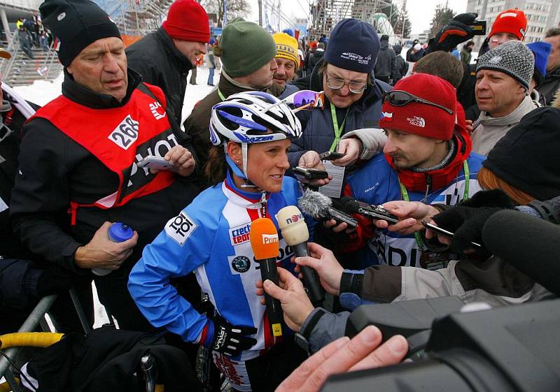 Mistrovství světa v cyklokrosu v Táboře,snímky ze závodu žen,čtvrtá skončila Kateřina Nash