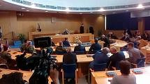 Prezident republiky Miloš Zeman při setkání se členy Zastupitelstva Jihočeského kraje, starosty obcí, řediteli příspěvkových organizací a významnými osobnostmi Jihočeského kraje.