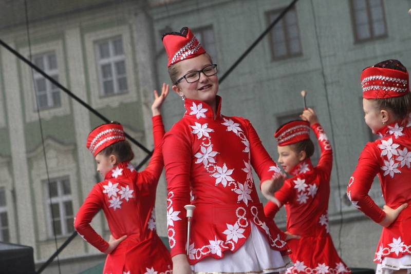 Mezinárodní gymnastické soutěže Eurogym začne v Českých Budějovicích přesně za 101 dní. Na snímku spolek Hlubocké princezny.