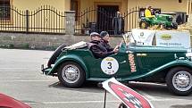 Kontrolní test veteránské rallye Spring Classic v Týně nad Vltavou.