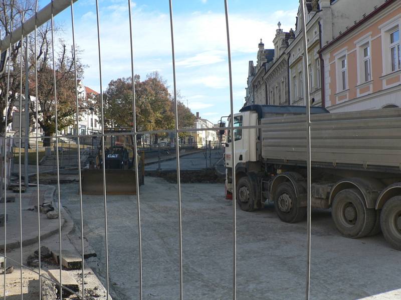 Rekonstrukce Trocnovské ulice a Žižkova náměstí v Trhových Svinech v roce 2021.