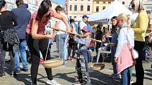 Festival na českobudějovickém náměstí Přemysla Otakara II.