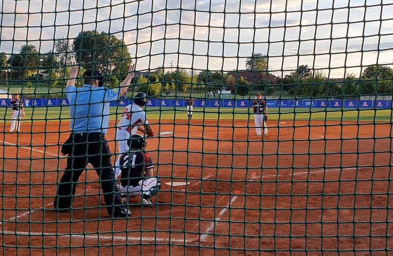 Česká republika - Dánsko na ME v softbalu v Ledenicích