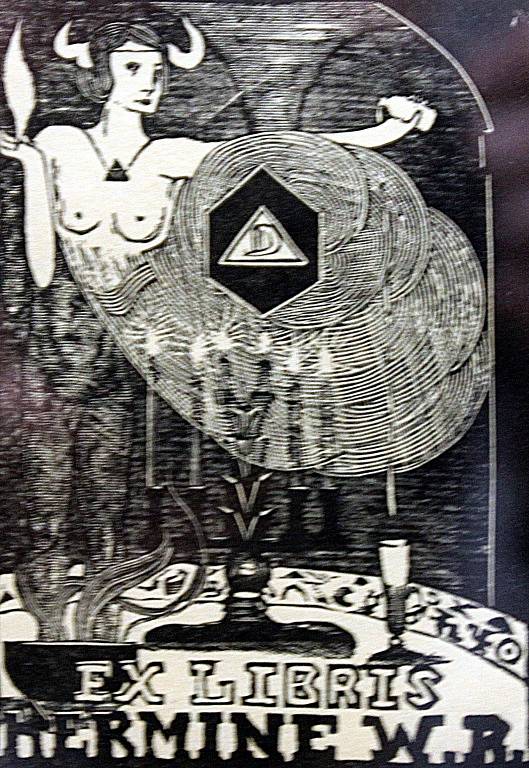 Egon Schiele Art Centrum v Českém Krumlově otevřelo pět výstav pod názvem Mysterium Šumava. Hlavní expozice představuje dílo Josefa Váchala (1884 - 1969). Na snímku jedna z jeho ex libris.