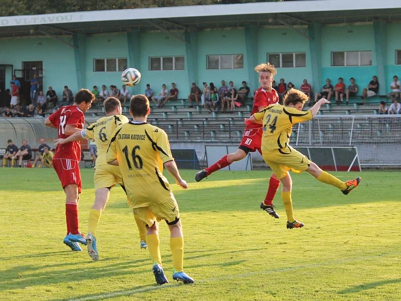 Fotbalisté Týna ve šlágru I.A remizovali s Katovicemi 1:1 a udrželi první příčku.