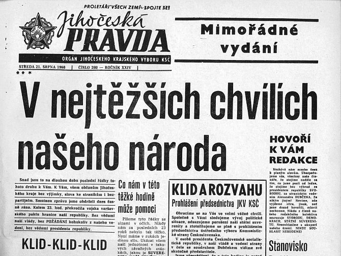 Invaze vojsk pěti komunistických zemí Varšavské smlouvy do Československa začala v noci z úterý 20. srpna na středu 21. srpna 1968.