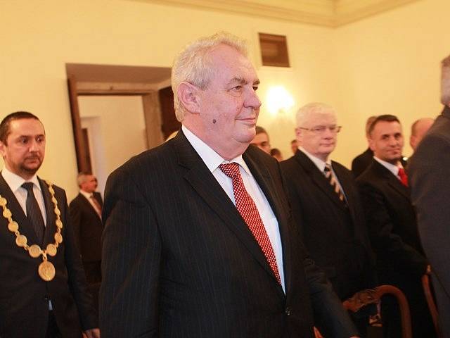 Miloš Zeman se setkal se zástupci města České Budějovice.