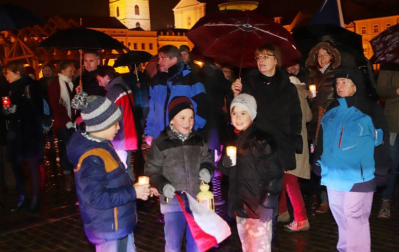 Pochod k 17.listopadu v Českých Budějovicích