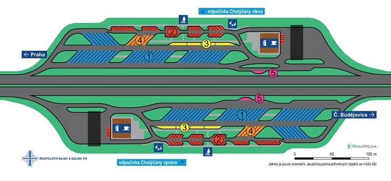 U Chotýčan vznikne při dálnici D3 středně velká odpočívka.