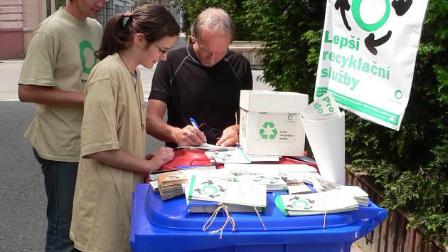 Petice za lepší recyklační služby.