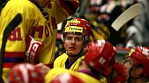 Utkání  Tipsport hokejové extraligy mezi HC Mountfield České Budějovice a HC Verva Litvínov. Domácí celek nastoupil ve slavnosních retro dresech při příležitosti výročí 85 od založení klubu