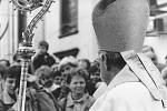 Dosud nikde nezveřejněné fotografie z biskupského svěcení v Českých Budějovicích dne 31. 3. 1990 s Miloslavem Vlkem. archiv Rudolfa Pischeka